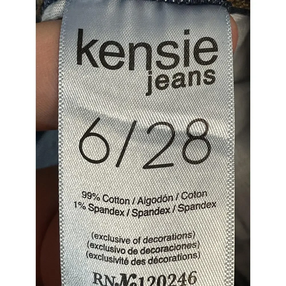 Kensie Jeans‎ Shorts Womens 6/28 Denim The Short Cuffed Stretch Blue